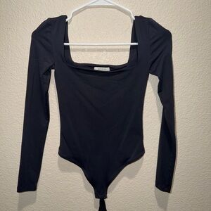 Aritzia Black Long Sleeve Bodysuit